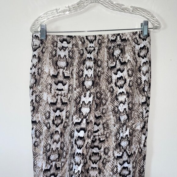 Divided H&M Pants Size 8 Snake Skin pattern Brown White Black Stretch - Picture 5 of 6